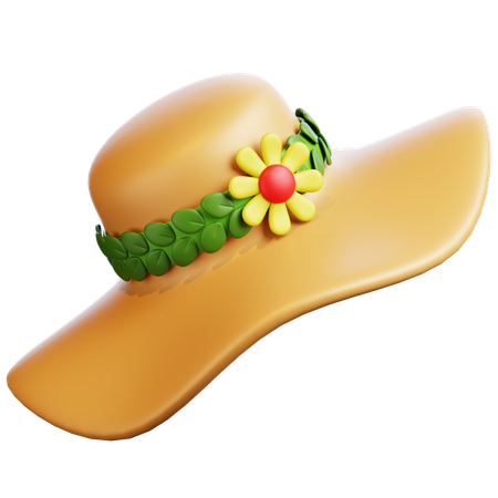 Sombrero de primavera  3D Icon