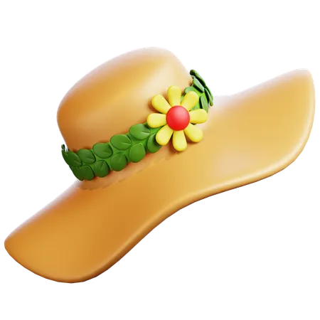 Sombrero de primavera  3D Icon