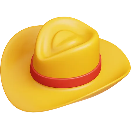 Sombrero redondo  3D Icon