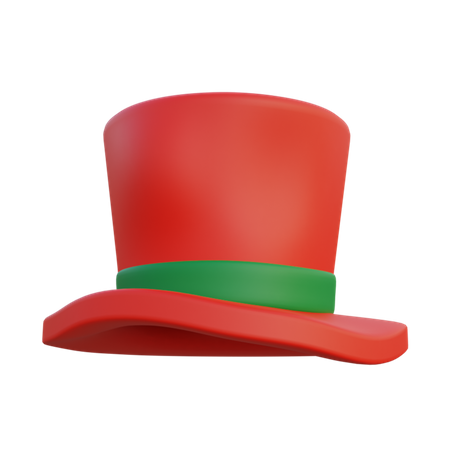 Sombrero rojo de navidad  3D Icon