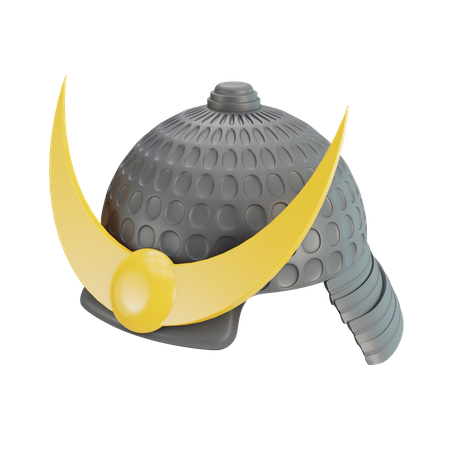 Sombrero samurái  3D Illustration