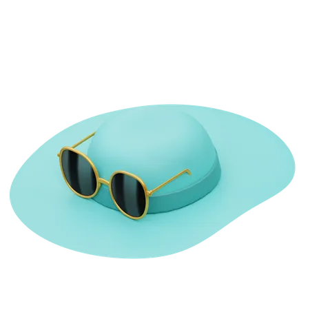 Sombrero y gafas  3D Icon