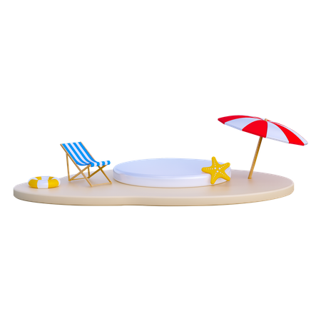 Sommerpodest  3D Illustration