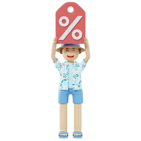 Sommer-Shopping-Sale  3D Illustration