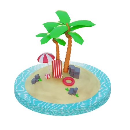 Sommerferien  3D Illustration