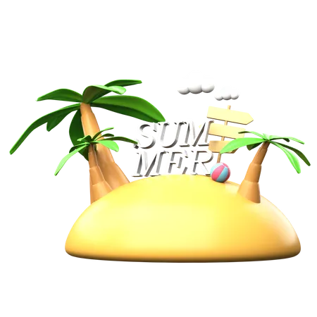 Sommerinsel  3D Icon