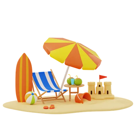 Sommerinsel  3D Icon