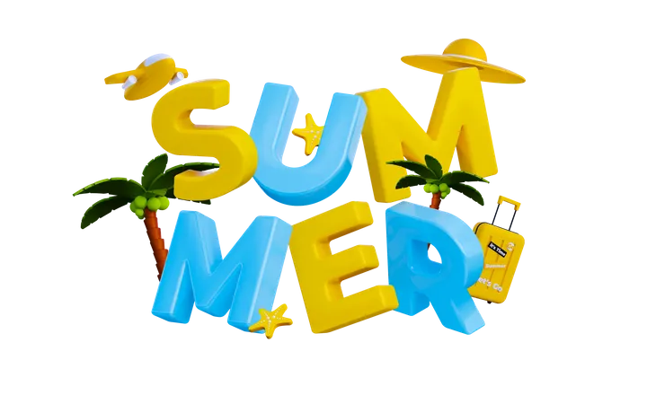 Sommerschlussverkauf  3D Illustration