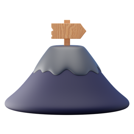Sommet de la montagne  3D Icon
