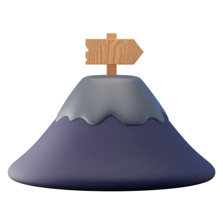 Sommet de la montagne  3D Icon