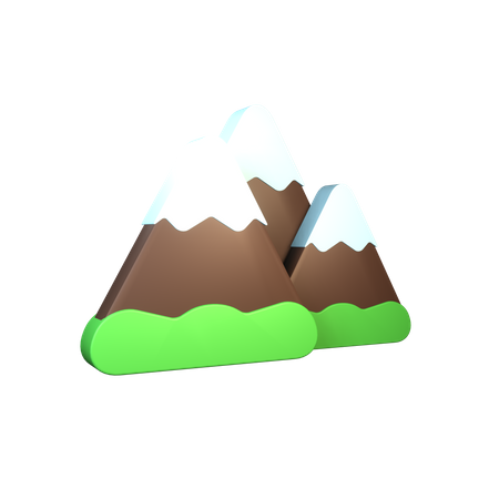 Sommet de la montagne  3D Icon