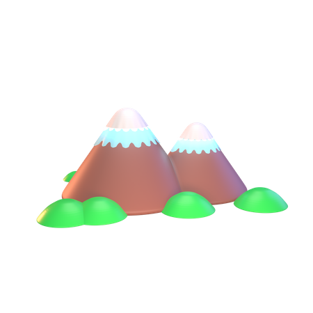 Sommet de la montagne  3D Icon