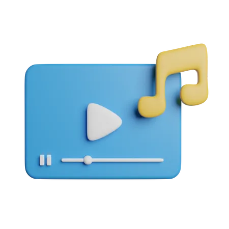 Song Video  3D Icon