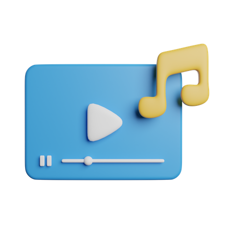 Song Video  3D Icon