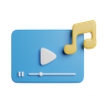 music video 3d logo