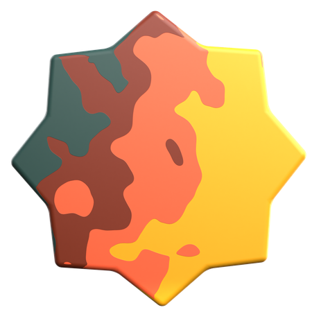 Sonne geometrische Form  3D Icon