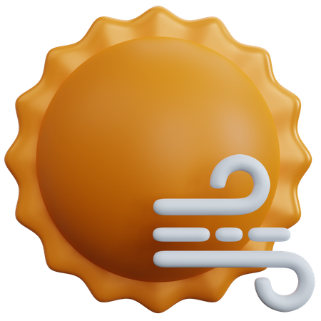 Sonne mit Wind  3D Icon