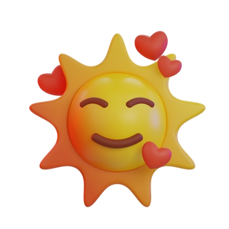 Sonne sehr glücklich Emoji  3D Icon