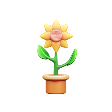 Sonnenblumenpflanze  3D Icon