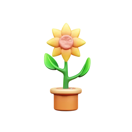 Sonnenblumenpflanze  3D Icon