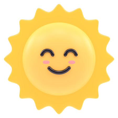 Sonne Lächeln  3D Icon