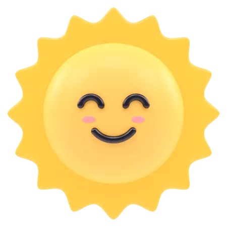 Sonne Lächeln  3D Icon