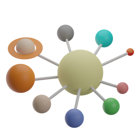 Sonnensystem  3D Icon