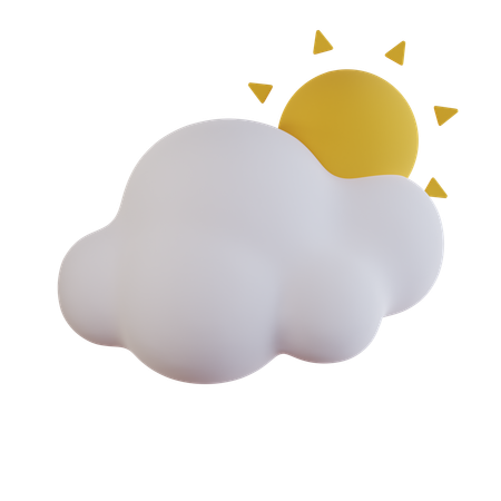 Sonnig wolkig  3D Icon