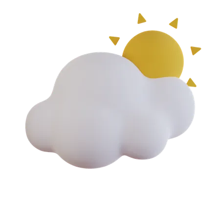 Sonnig wolkig  3D Icon