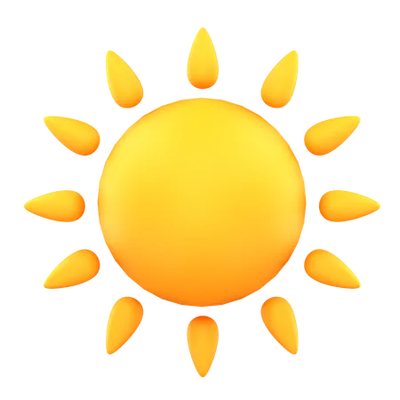 Sonnig Sonne  3D Icon