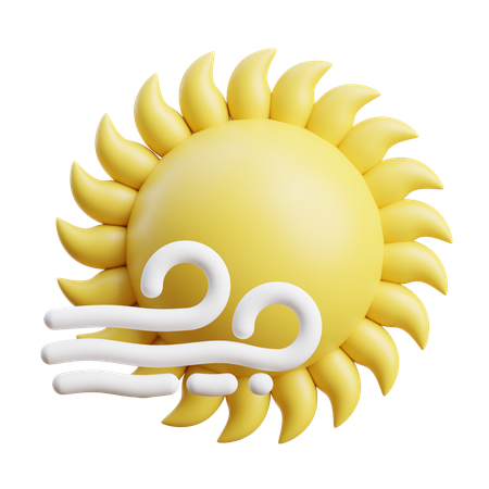 Sonnig windig  3D Icon