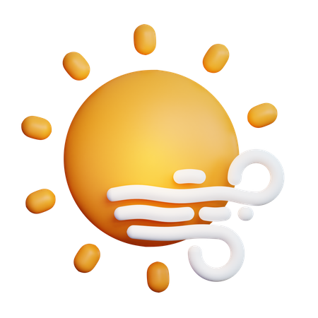 Sonnig windig  3D Icon