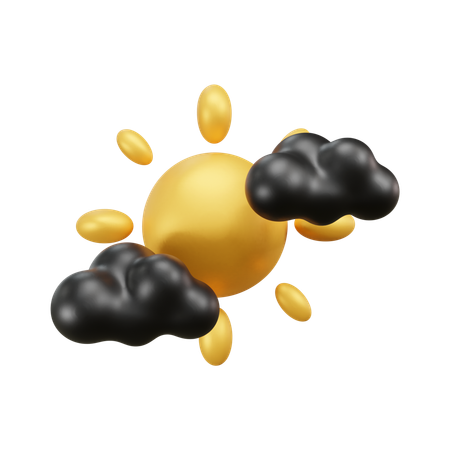 Sonniges Wolkenwetter  3D Icon