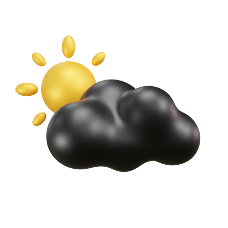 Sonniges Wolkenwetter  3D Icon