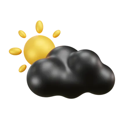 Sonniges Wolkenwetter  3D Icon