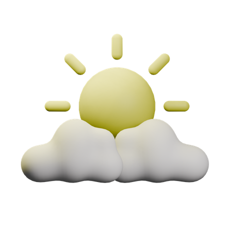 Sonniges Tageswetter  3D Icon