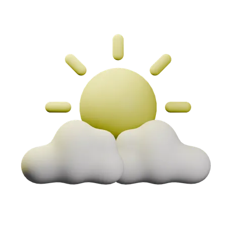 Sonniges Tageswetter  3D Icon