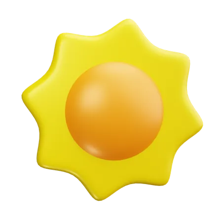 Sonniges Wetter  3D Icon