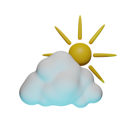 Sonniges Wetter  3D Icon