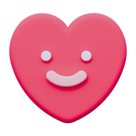 Sonrisa del corazon  3D Icon