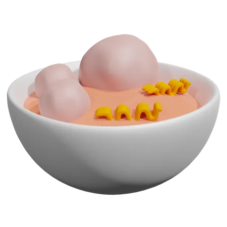 Sopa de albóndigas  3D Icon