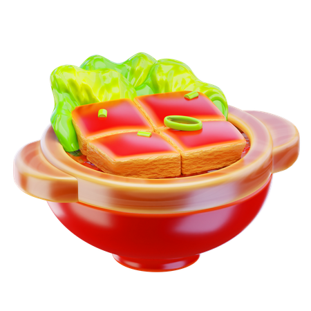 Sopa de cerdo asado  3D Icon