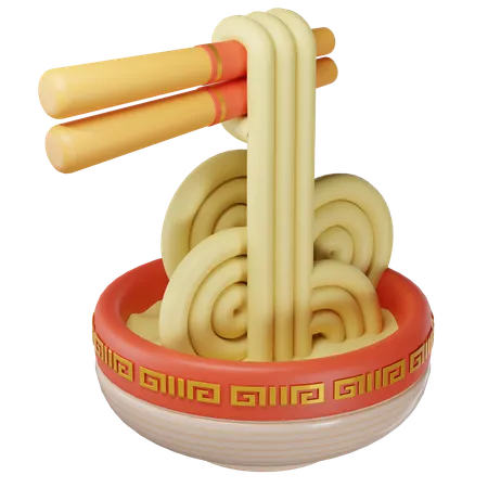 Sopa de macarrão chinês  3D Icon