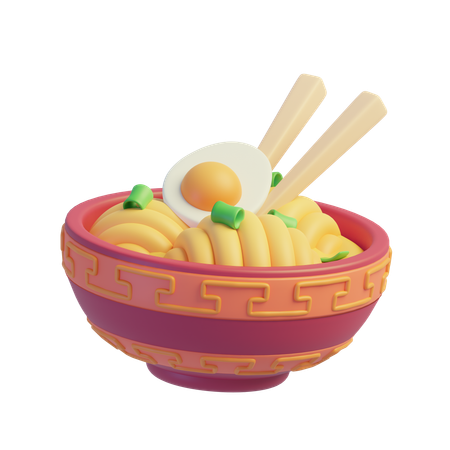 Sopa de macarrão chinês  3D Icon