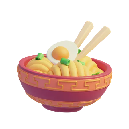 Sopa de macarrão chinês  3D Icon