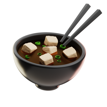 Sopa de miso  3D Icon