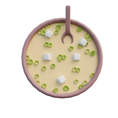 Sopa de miso  3D Illustration