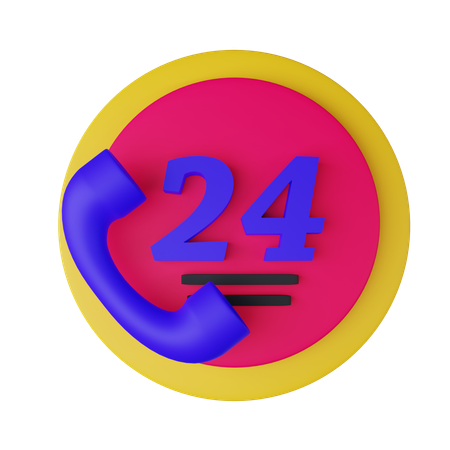 Soporte las 24 horas  3D Icon