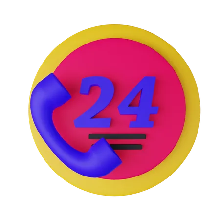 Soporte las 24 horas  3D Icon