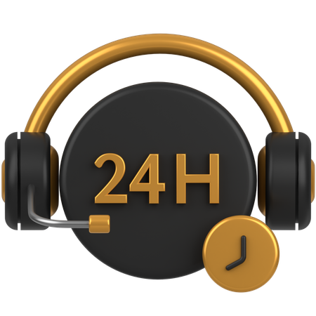 Soporte las 24 horas  3D Icon